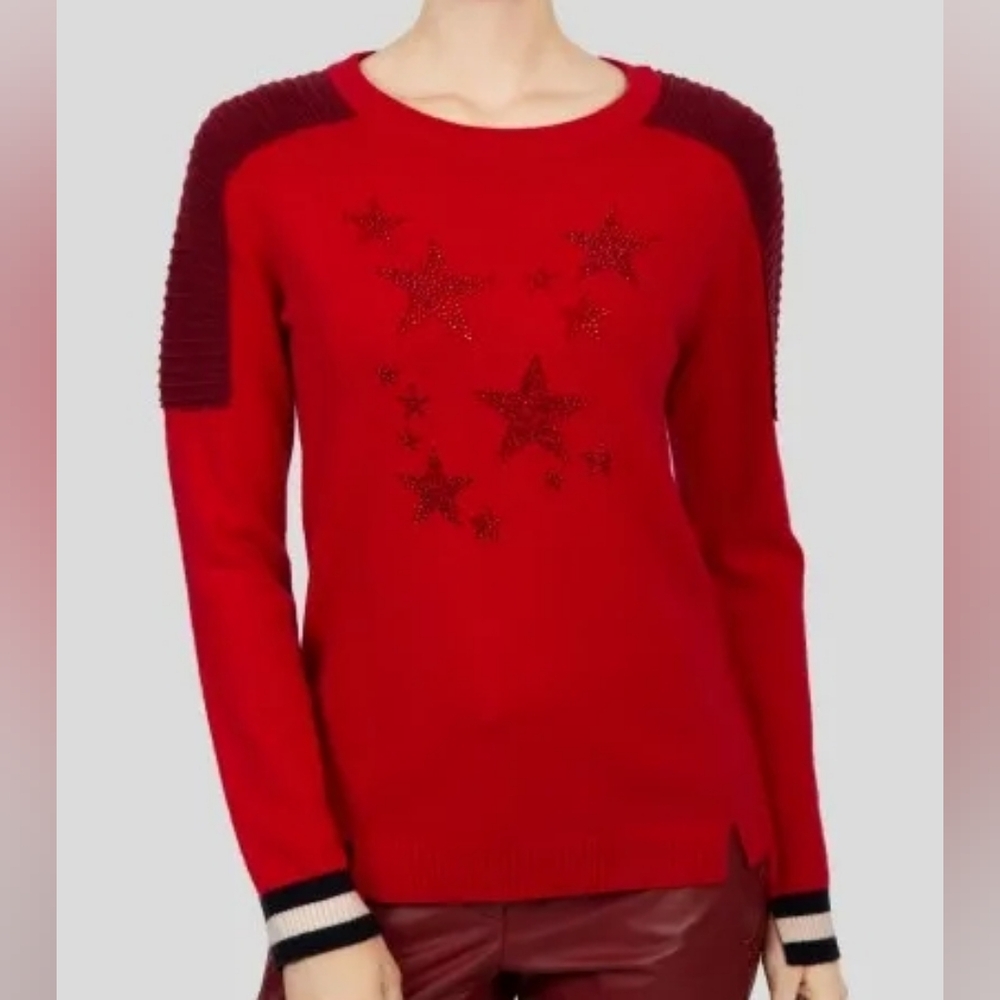 Sportalm Red Star Embellished Women's Sweater